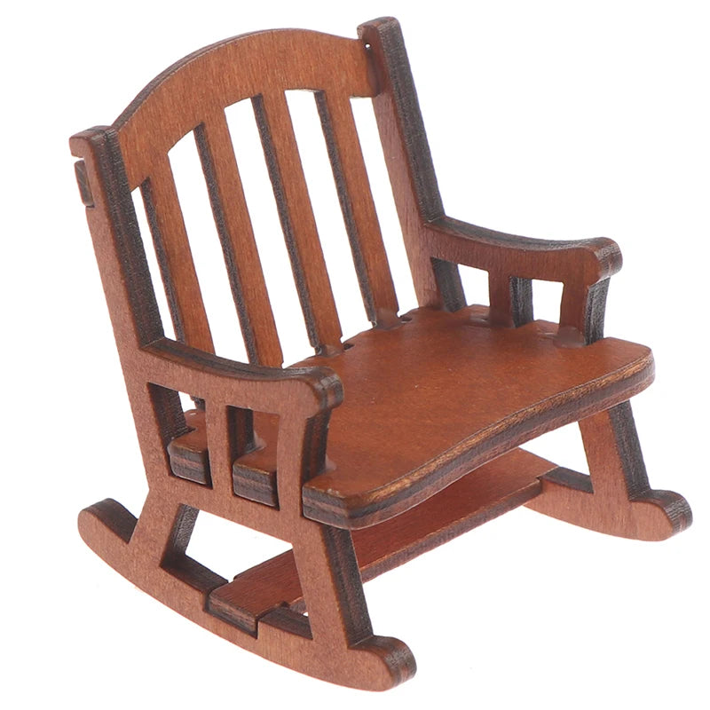 Dollhouse Miniature & Wood Rocking Chair Seat - Supertoymart