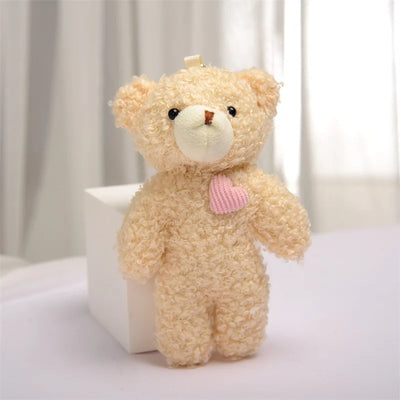 10cm Teddy Bear Plush Toys Cute Cartoon Animal Bear Stuffed Doll Key Chain Pendant Children Small Keychain Girls Gifts Wholesale