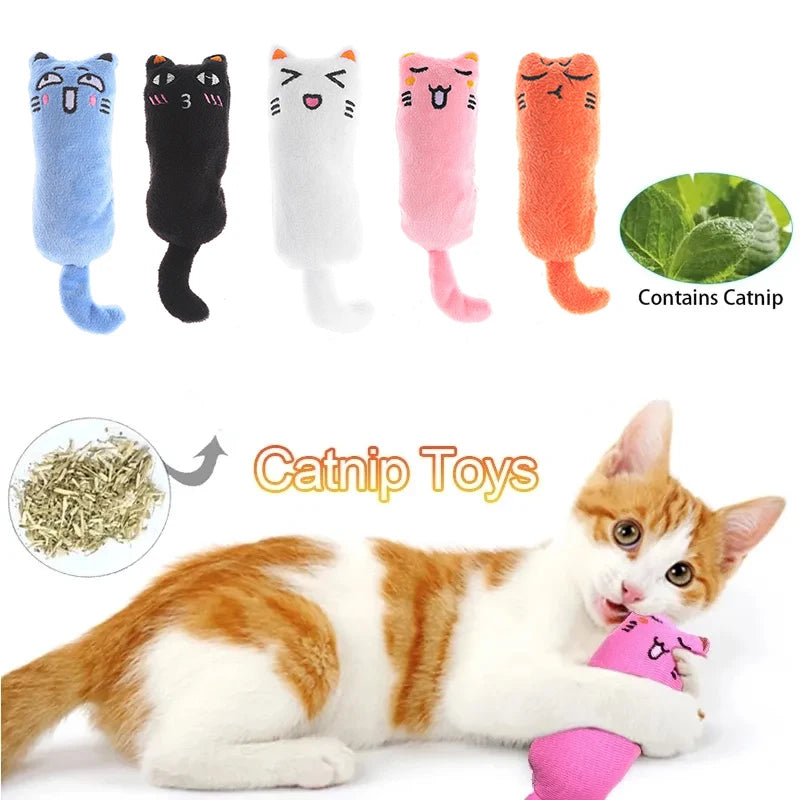 Cats Chew Toys Rustle Sound Catnip Toy For Pets Cute Cat Toys For Kitten Teeth Grinding Cat Plush Thumb Pillow Pet Accessories