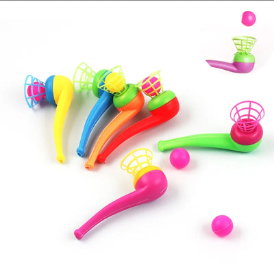 1/2/5pcs Suspended Magic Blowing Pipe Floating Ball Children Balance Training Floating Blowing Ball Plastic Balls Toy for kids