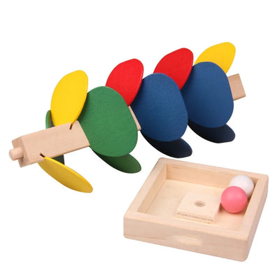 1Set Interactive Wooden Tree Stacking Block Toy Stimulation Blocks Tumble Game Stacking Block Wooden Block Ball Game E65D