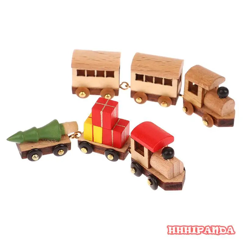 Handmade Wooden Train Car Carriage Toy Simulated Train Toy Model Non-remote Control Rail Car Removable Wooden Train For Kids Toy