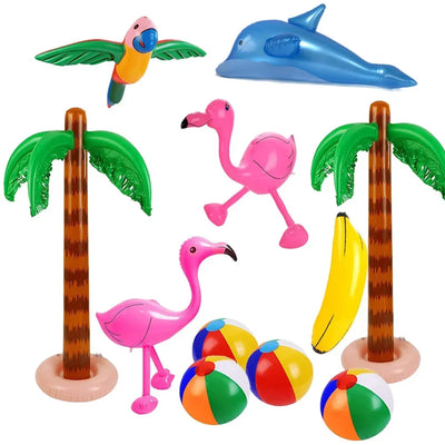 Inflatable Flamingo Inflatable Swimming Pool Float Toy Garden Pool Party  Decor Hawaiian Event Party Supplies Toys for Children