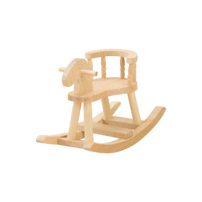 Dollhouse Miniatures & Wooden Rocking Horse Chair - Supertoymart