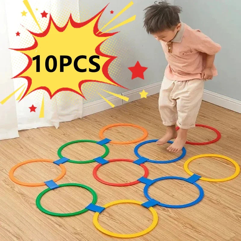 Hopscotch circle children sensory integration training Lattice jump outdoor sport games home physical fitness Sub kid toys set