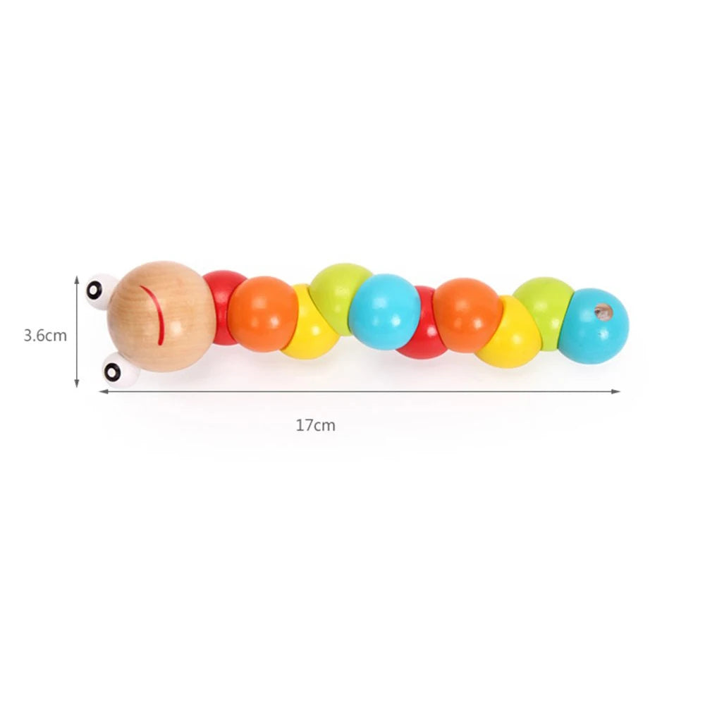 Children's Best Montessori Rainbow Wooden Ring Toys- Super Toy Mart