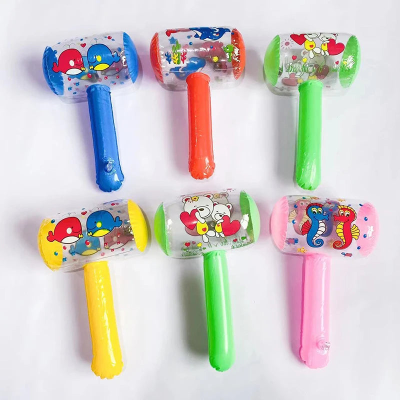 Inflatable Hammer With Bells Air Hammer Baby Kids Toys Party Favors Inflatable Toy Pool Beach Party Toy Random Color