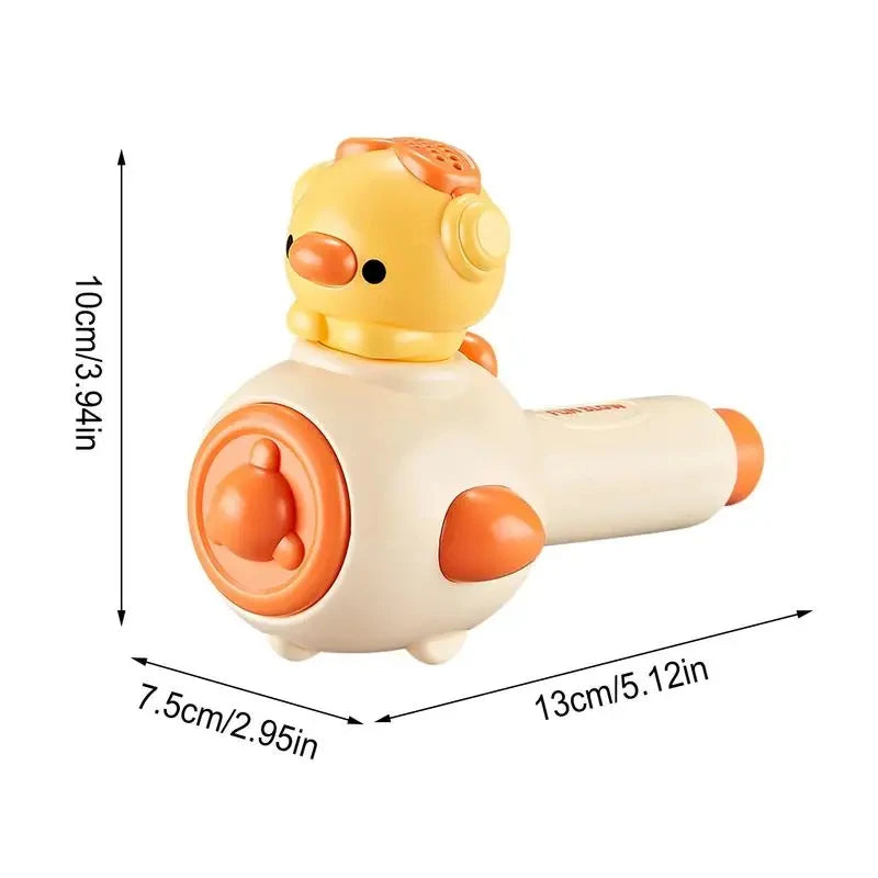 Cute Duck Balloon Blowing Ball Toy Breathing Exercise Whistle Floating Blow Pipe Toy Physics Knowledge Exercise Lung Capacity