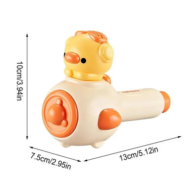 Cute Duck Balloon Blowing Ball Toy Breathing Exercise Whistle Floating Blow Pipe Toy Physics Knowledge Exercise Lung Capacity