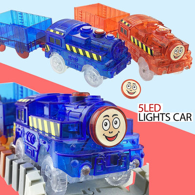 CarsTrack Train Replacement Only, Multi-Color Light Up Flashing LED Glow in The Dark Trains-Supertoymart