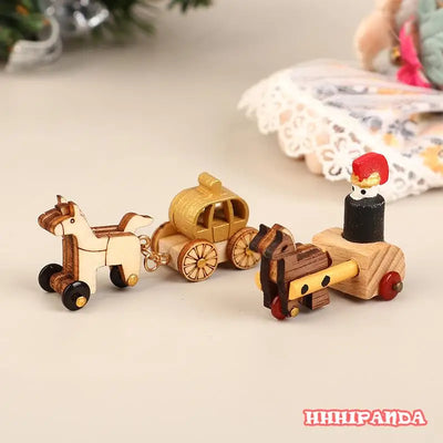 Handmade Wooden Train Car Carriage Toy Simulated Train Toy Model Non-remote Control Rail Car Removable Wooden Train For Kids Toy