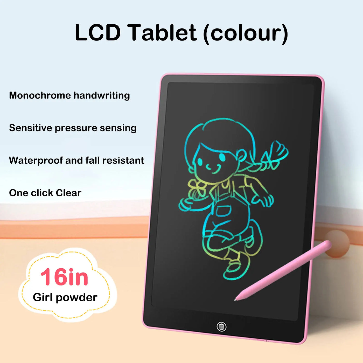 Lcd Color Writing Board Writing Tablet For Kids -Supertoymart