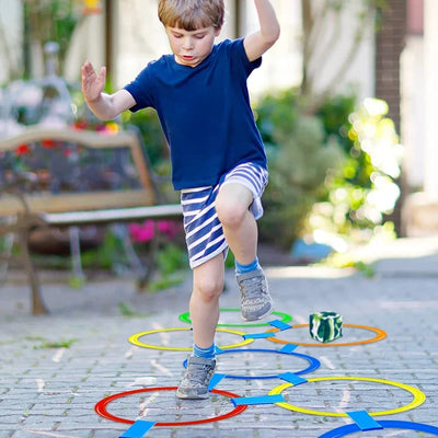 Hopscotch circle children sensory integration training Lattice jump outdoor sport games home physical fitness Sub kid toys set