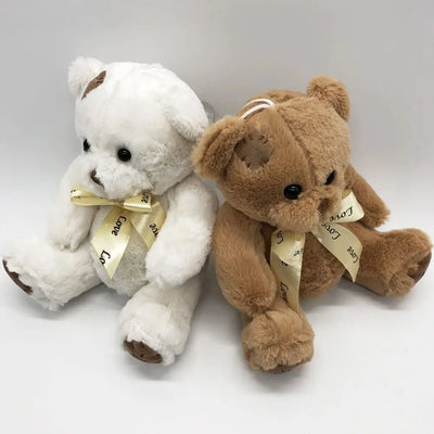 1pc 18CM Stuffed Teddy Bear Dolls Patch Bears Three Colors Plush Toys Best Gift for Children Boys Toy Wedding Gifts